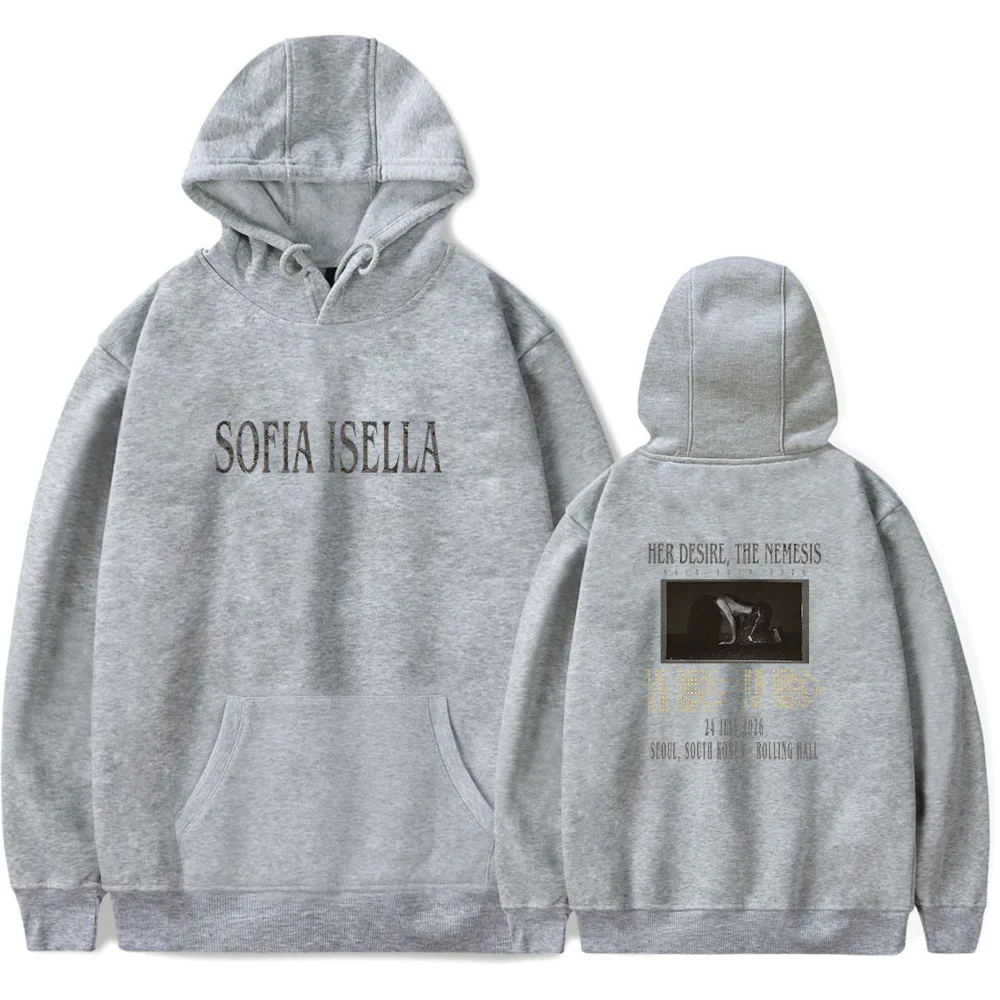 Sofia Isella Hoodie showing some iconic images related to this artist