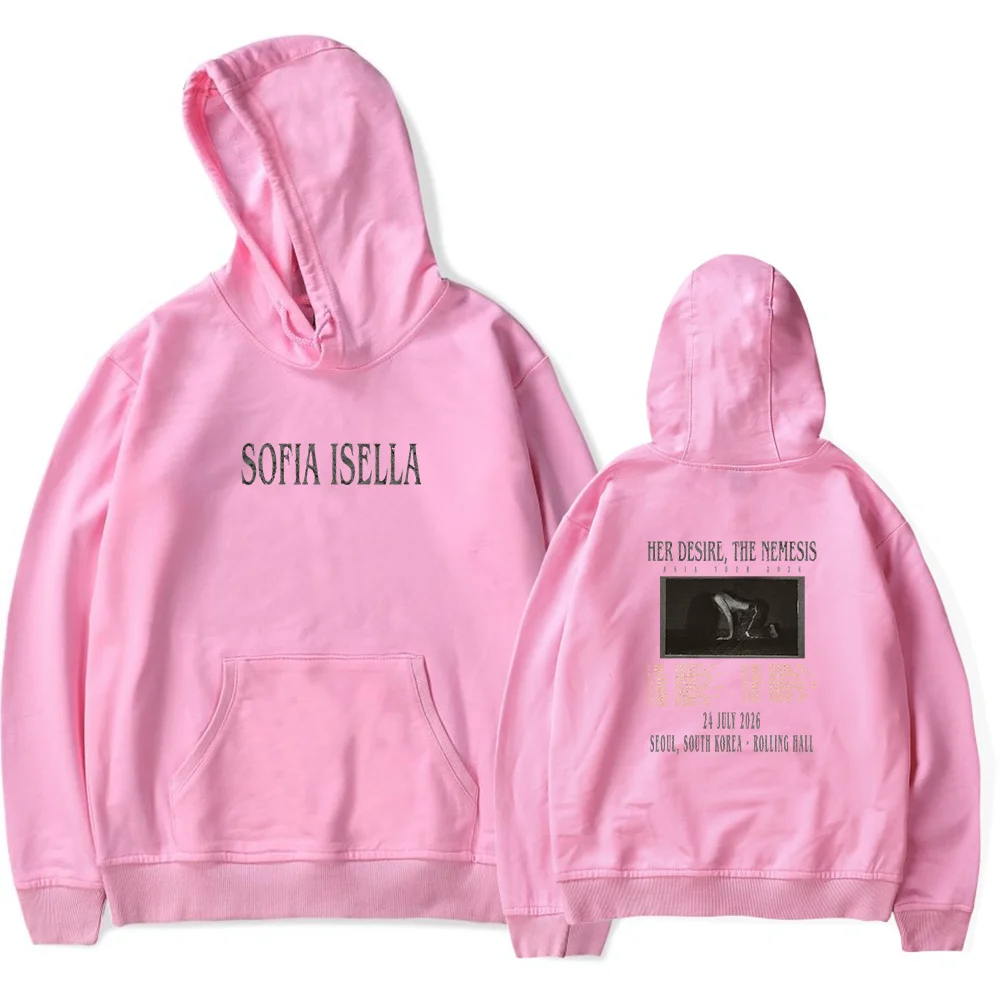 Sofia Isella Hoodie showing some iconic images related to this artist