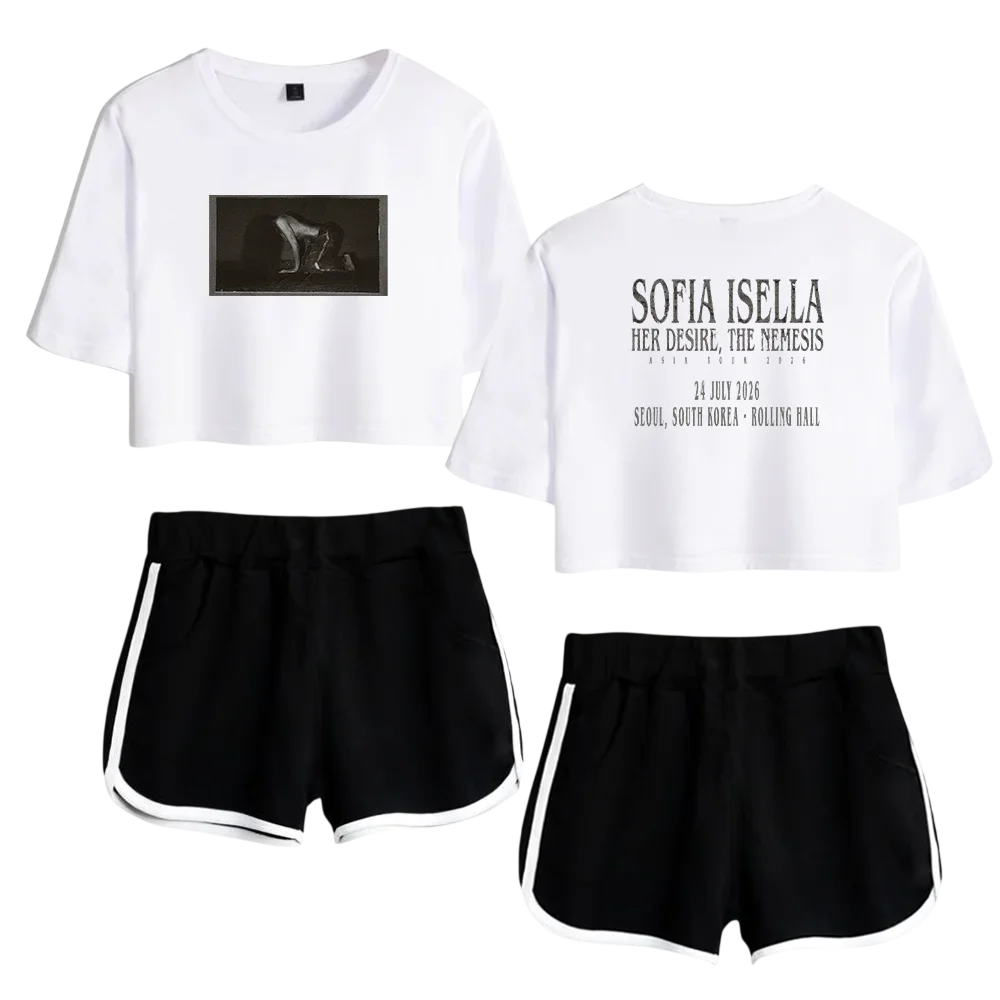 Sofia Isella Tracksuit depicting some of the artist's milestones
