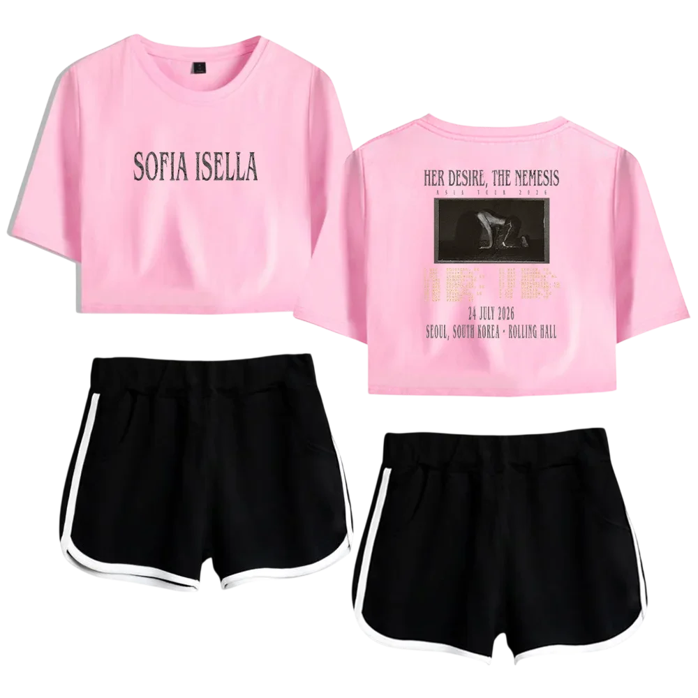 Sofia Isella Tracksuit depicting some of the artist's milestones